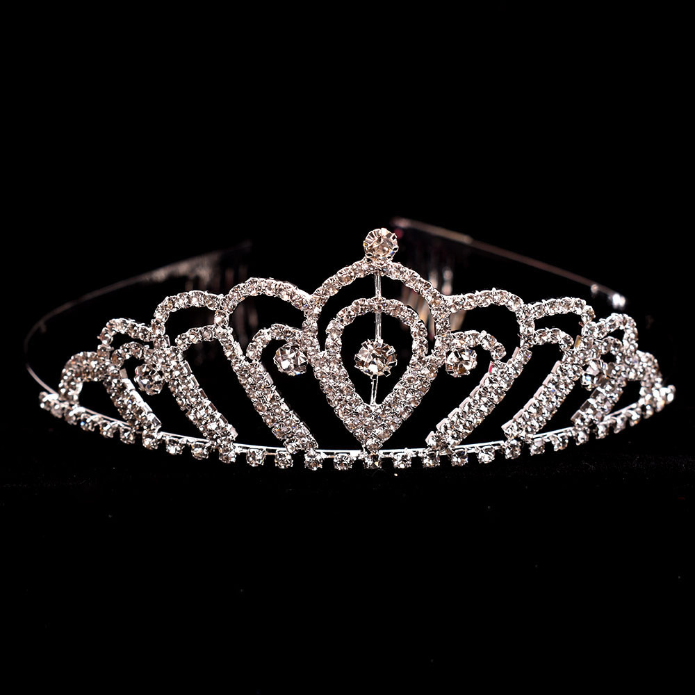 HTY10704 S PRINCESS RHINESTONE TIARA - Tiara & Crown