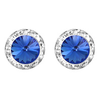 20MM Rondelle Swarovski Crystal Post Earrings