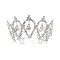 SILVER MINI FULL RHINESTONE CROWN