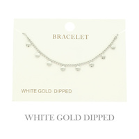 GOLD PLATED CHARM DISC BRACELET