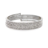 6 Line Rhinestone Coil Bracelet Bm862S