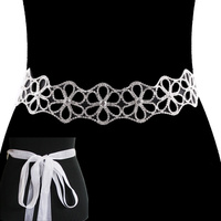 BIG FLOWER RHINESTONE WEDDING BELT