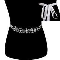 Rhinestone Wedding Tie Sash Belt Btm1745S