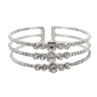 STRETCH CUFF RHINESTONE BRACELET