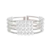 RHINESTONE W/PEARL BRACELET