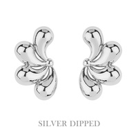 GOLD DIPPED BALL CLUSTER TEARDROP EARRINGS