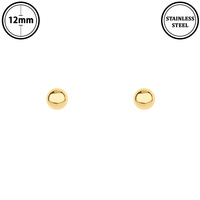 POLISHED BALL STUD EARRINGS
