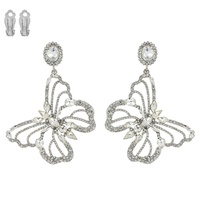 90S AESTHETIC CRYSTAL BUTTERFLY CLIP-ON  EARRINGS