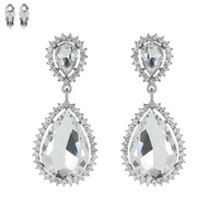 TEARDROP SUN BURST STONE EARRING