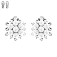 Pearl Cluster with Stones Stone Clip EARRINGS