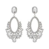 ELEGANT RHINESTONE STATEMENT POST EARRINGS
