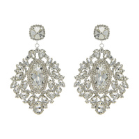 ELEGANT RHINESTONE CHANDELIER STATEMENT EARRINGS