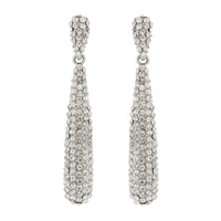 RHINESTONE DROP DANGLE POST EARRING