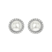 POST PEARL CENTER RHINESTONE TRIM