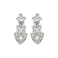 STONE CLUSTER TRIANGLE DROP EARRING
