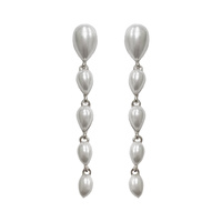 5-TIER TEARDROPCRYSTAL GEMSTONE DROP EARRINGS