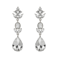 EVENING GLAM CRYSTAL TEARDROP EARRINGS