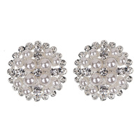 PEARL WITH STONE BURST STUD EARRINGS
