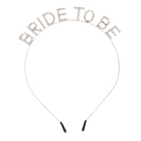 CRYSTAL RHINESTONE " BRIDE TO BE"  HEADBAND BRIDAL  WEDDING BACHELORETTE PARTY