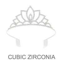 LOTUS CZ CROWN TIARA