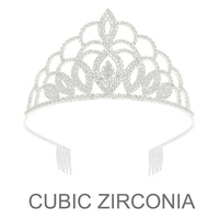 OVAL PETAL CZ CROWN TIARA