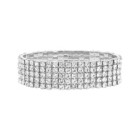 5 Line Rhinestone Stretch Bracelet