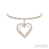 g rs double heart collar