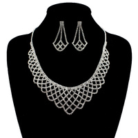 LOOPY RHINESTONE NECKLACE SET