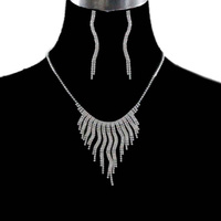 WATERFALL RHINESTONE NECKLACE SET