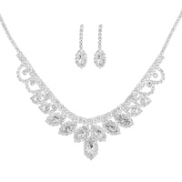 PETAL CUT CRYSTAL GEMSTONE NECKLACE SET