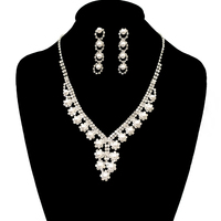 RHINESTONE W/PEARL SET