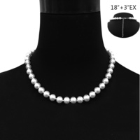 18"  8MM 1 LINE PEARL NECKLACE
