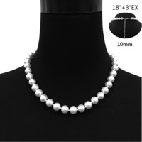 18" 10MM 1 LINE PEARL NECKLACE