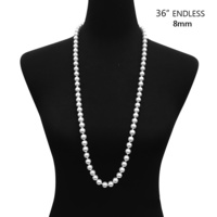 36" ENDLESS 8MM PEARL NECKLACE