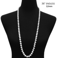 36" ENDLESS 12MM PEARL NECKLACE