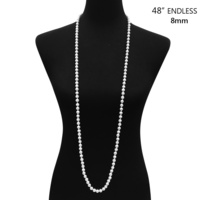 48" ENDLESS 8MM PEARL NECKLACE