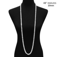48" ENDLESS 10MM PEARL NECKLACE