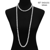60" ENDLESS 12MM PEARL NECKLACE