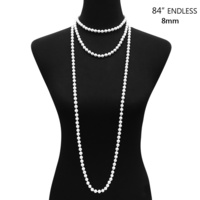 84" ENDLESS 8MM PEARL NECKLACE