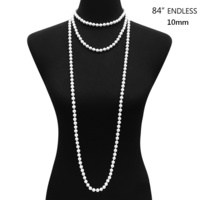 84" ENDLESS 10MM PEARL NECKLACE