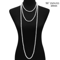 96" ENDLESS 10MM PEARL NECKLACE