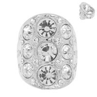 GEMSTONE & PEARL SHORT KNUCKLE STRETCH RING