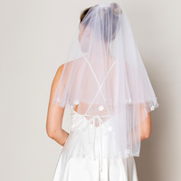 BRIDAL WEDDING BACHELORETTE FLORAL PEARL VEIL