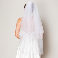 BRIDAL WEDDING BACHELORETTE  3 TIERS PEARL & RHINESTONE VEIL