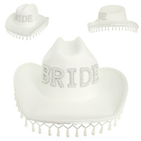 WESTERN BRIDE FELT COWBOY HAT