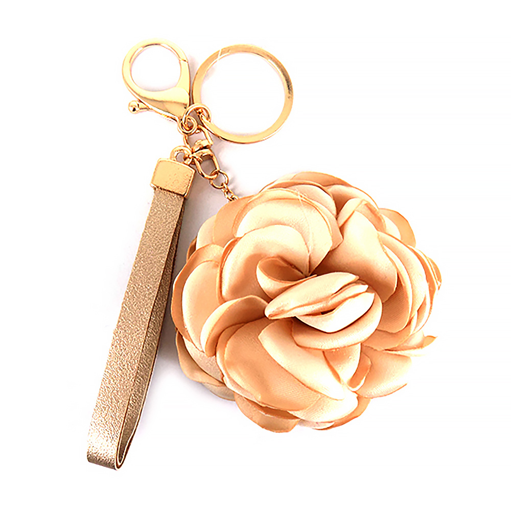 190387 GIV ROSE KEYCHAIN WITH LEATHER STRAP Keychains
