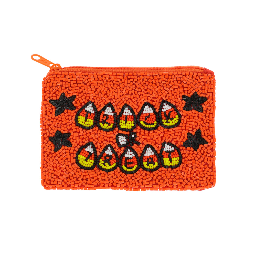 BAG8929 OR TRICK OR TREAT - HALLOWEEN THEMED SEED BEAD HANDMADE BEADED