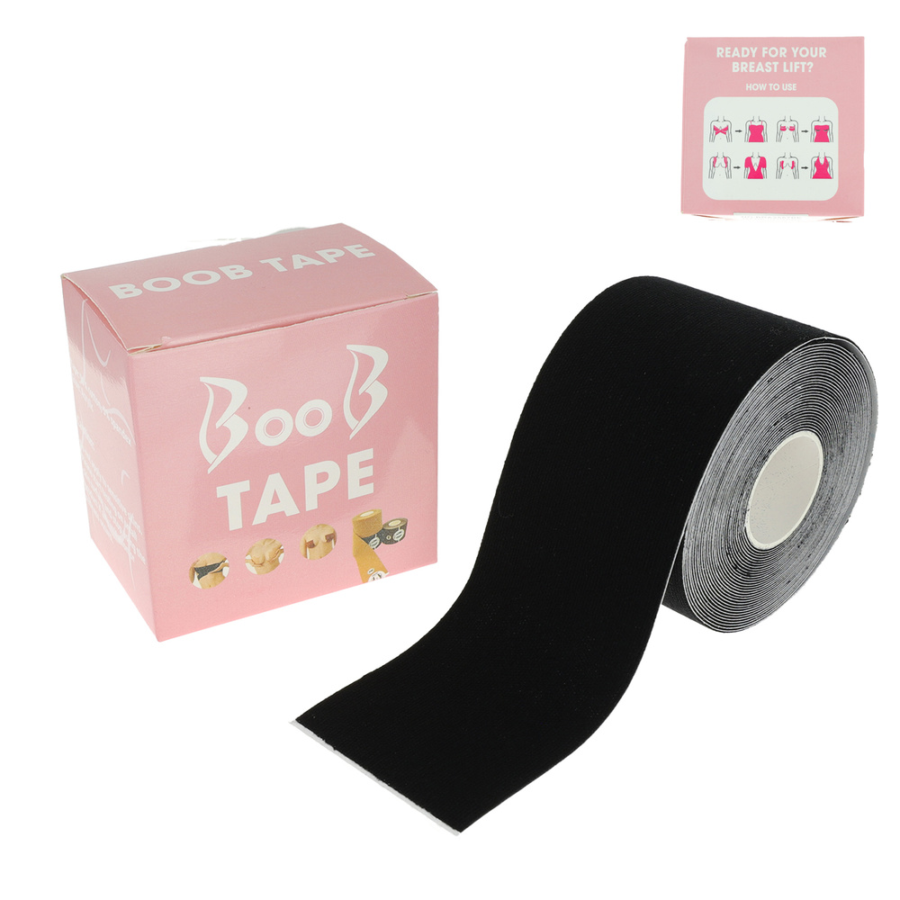 BRA2557 BK BREAST LIFT TAPE PUSH UP TAPE BOOB BOOBY TAPE FOR STRAPLESS  DRESSES INVISIBLE BRA - Body Wear