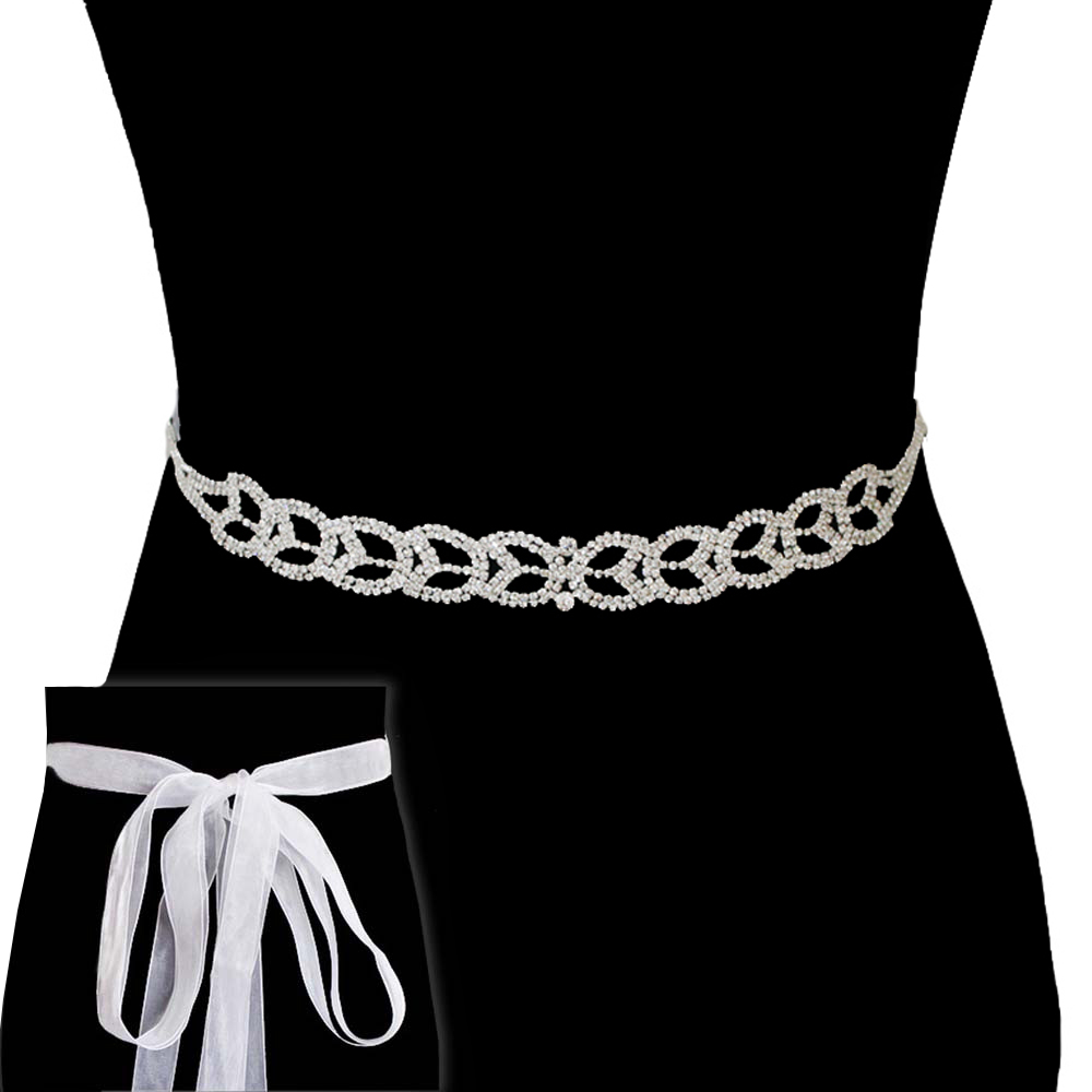 BTM1721 S Rhinestone Wedding Tie Sash Belt Belts