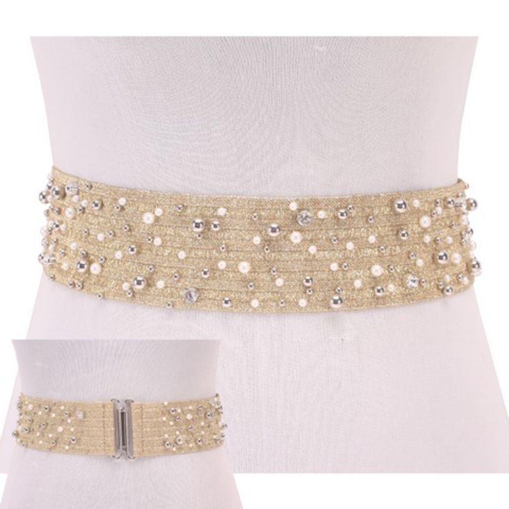 rhinestone stretch belt